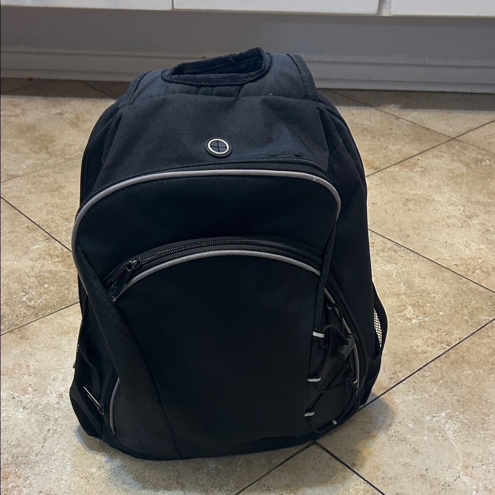 LEEDS black  checkmate/checkpoint Backpack - Sleek Everyday Bag crossbody style!